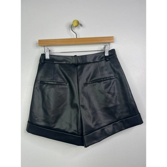Cami NYC Rabia Vegan A-Line Leather Belt Loops Short Women's Black Size: 8 NWT - Picture 7 of 10